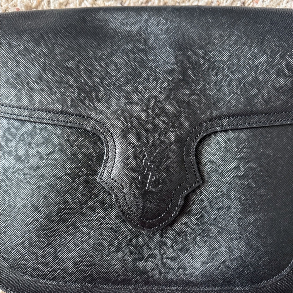 Yves Saint Laurent Black Leather Shoulder Bag - Picture 2 of 9
